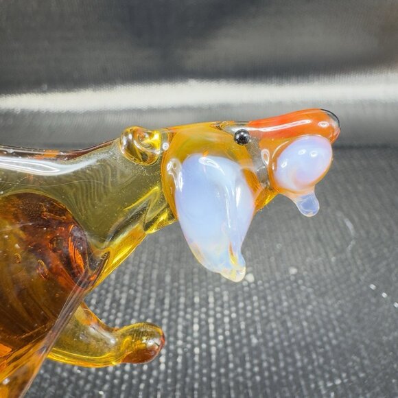 Venetian Art Glass Hand Blown Tiger Cat Hand Made Italian Glass Figurine Figure - Picture 2 of 14